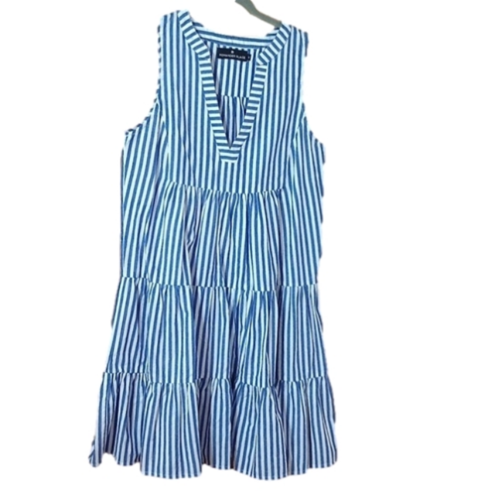Pomander Place Striped Tiered Dress size S